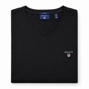 Men's Solid Brand Logo V-Neck T-Shirt