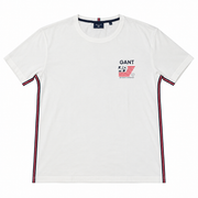 Men's Print Logo Scoop Neck Relaxed Fit T-Shirt, White