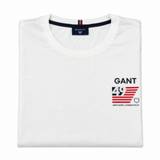 Men's Print Logo Scoop Neck Relaxed Fit T-Shirt, White