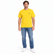 Men's Brand Name Logo Round Neck T-Shirt