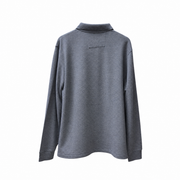 Men's Long Sleeve Polo – Classic & Versatile, Grey