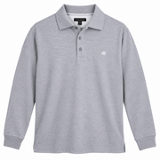 Men's Long Sleeve Polo – Classic & Versatile, Grey