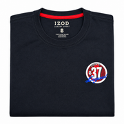 Men's Graphic Print Crew Neck T-Shirt, Navy