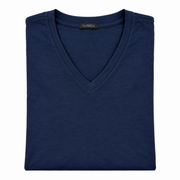 Men's V-Neck T-Shirt – Ultra-Light Cotton Comfort, Navy