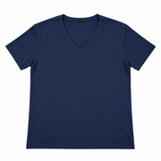 Men's V-Neck T-Shirt – Ultra-Light Cotton Comfort, Navy