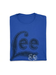 Men's Graphic Print Crew Neck T-Shirt, Dark Blue