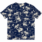 Men's Graphic Print Crew Neck T-Shirt, Navy