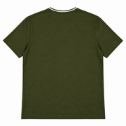 Men's Solid Round Neck Relaxed Fit T-Shirt, Dark Green
