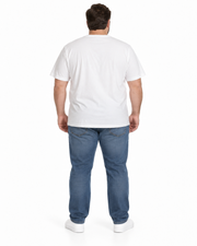 Men's T-Shirt – Classic White Henley Style, White