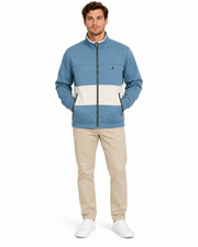 Men’s Full-Zip Cotton Jacket, Blue