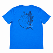 Men's Graphic T-Shirt – Blue or White with Bold Back Print