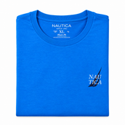 Men's Graphic T-Shirt – Blue or White with Bold Back Print