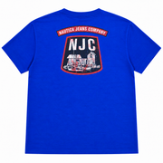 Men's Graphic Print Crew Neck T-Shirt, Blue