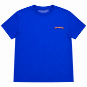 Men's Graphic Print Crew Neck T-Shirt, Blue