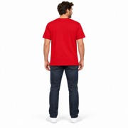 Men's Graphic Print Crew Neck T-Shirt, Red