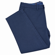 Men's Linen Wide Leg Mid Rise Authentic Fit Pants, Navy