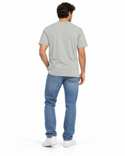 Men's Graphic Print Crew Neck T-Shirt, Grey