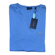 Men's Solid Brand Logo V-Neck T-Shirt