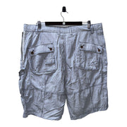 Men's Checkered Cargo-Style Shorts, Blue