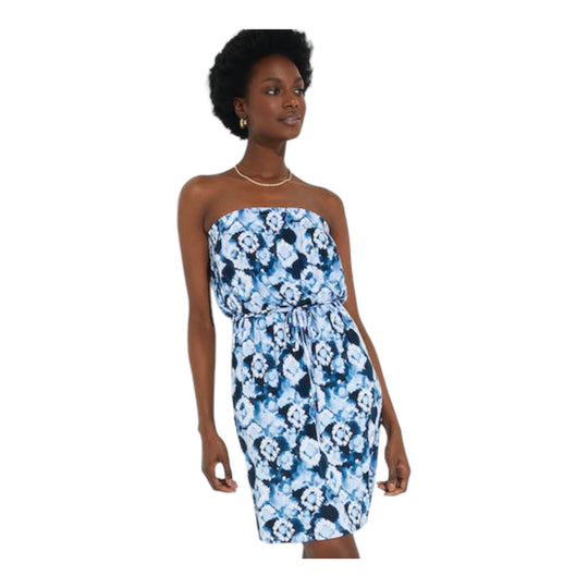 Women's Bandeau Mini Dress – Effortless Summer Style, Blue