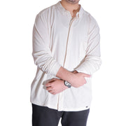 Men's 100% Premium Cotton Long Sleeve Shirt, Beige