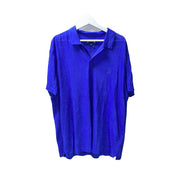Men's Linen Short-Sleeve Polo T-Shirt, Purple