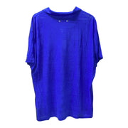 Men's Linen Short-Sleeve Polo T-Shirt, Purple