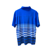 Men's Striped Polo T-Shirt – Performance & Style, Blue