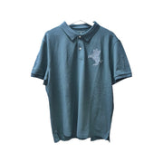 Men's  Polo Ribbed T-Shirt – Stylish & Comfortable, Blue Grey