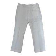Men's 100% Linen High-Rise Summer Trousers, Off-White