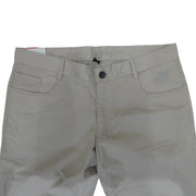 Men's Solid Slim-Fit Cotton Stretch Trousers