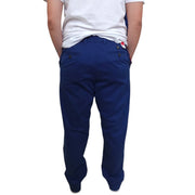 Men's Cotton Regular Fit Chino-Style Pants, Blueberry Blue