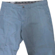 Men's Casual Straight-Leg Trousers, Light Blue