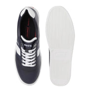Men's Navy Leather Sneakers – Stylish & Comfortable