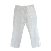 Men's 100% Linen High-Rise Summer Trousers, Off-White