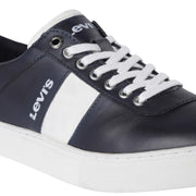 Men's Navy Leather Sneakers – Stylish & Comfortable