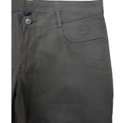 Men's Solid Slim-Fit Cotton Stretch Trousers