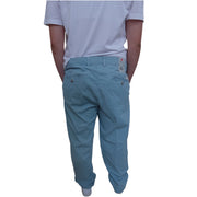 Men's Casual Straight-Leg Trousers, Light Blue
