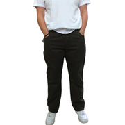 Men's Solid Slim-Fit Cotton Stretch Trousers