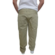 Men's Solid Slim-Fit Cotton Stretch Trousers