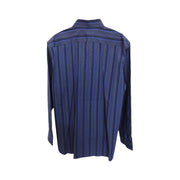 Men's Oxford Stripe Shirt – E-Z Fit Comfort, Purple