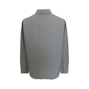 Men's Cotton Striped Long Sleeve Tailored Fit Formal Shirt, Green