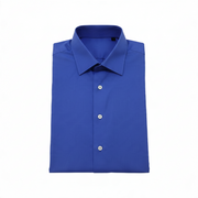 Men's Cotton Long Sleeve Regular Fit Formal Shirt, Blue