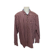 Men's Checkered Long Sleeve Slim Fit Formal Shirt, Pink
