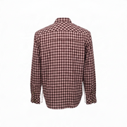 Men's Checkered Long Sleeve Slim Fit Formal Shirt, Pink