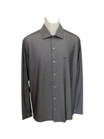 Men's Cotton Long Sleeve Tailored Fit Formal Shirt, Grey