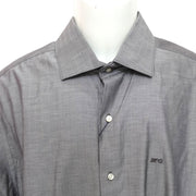 Men's Cotton Long Sleeve Tailored Fit Formal Shirt, Grey