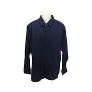Men's Solid Long Sleeve Stretch Tailored Fit Formal Shirt, Navy