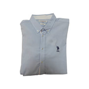 Men's Solid Long Sleeve Logo Print Slim Fit Formal Shirt, Brown