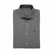 Men's Cotton Long Sleeve Tailored Fit Formal Shirt, Grey